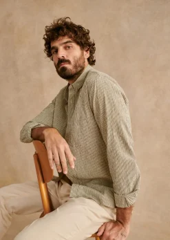 Chemise Charlie Seersucker Coton Lin