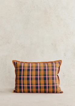 Coussin Tissé Madras -  Grand Modèle
