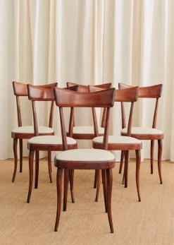 Lot De 6 Chaises En Hêtre Vintage
