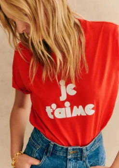 T-Shirt Je T'aime - Création Rose